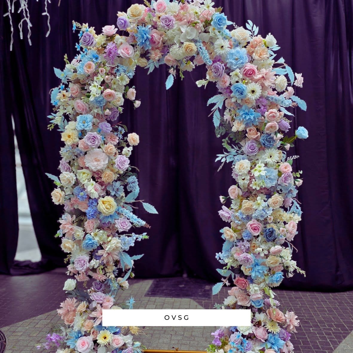 Outdoor Lawn Wedding Arch Installation