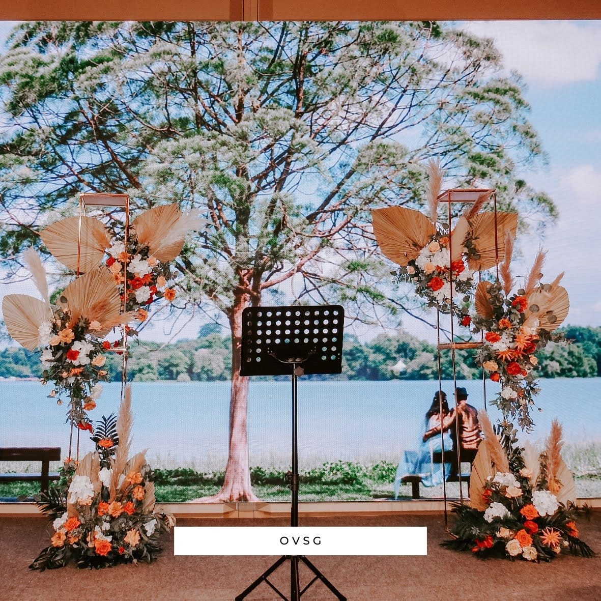 Stage Entrance Plinth & Arch Arrangement